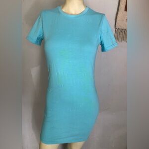 Estella CoCo Embossed Light Blue Mini Dress Size Small